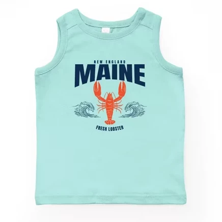 Maine Fresh Lobster Waves - Молодежная майка с морской пеной