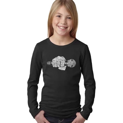 Рэперы 90-х - Girl's Word Art Футболка с длинным рукавом черная