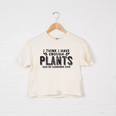 Женская укороченная футболка I Have Enough Plants смелого покроя с коротким рукавом свободного кроя