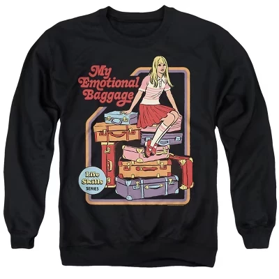 Мужская толстовка с круглым вырезом Steven Rhodes My Emotional Baggage, цвет черный