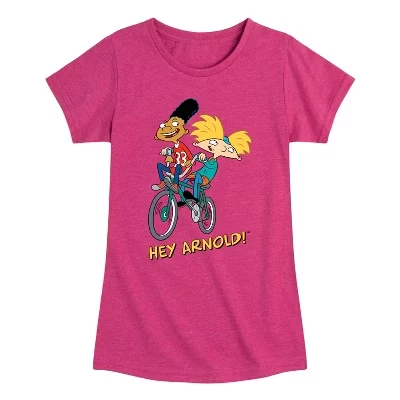 Приталенная футболка с коротким рукавом и графическим рисунком Arnold and Gerold Bike цвета Хизер фуксия
