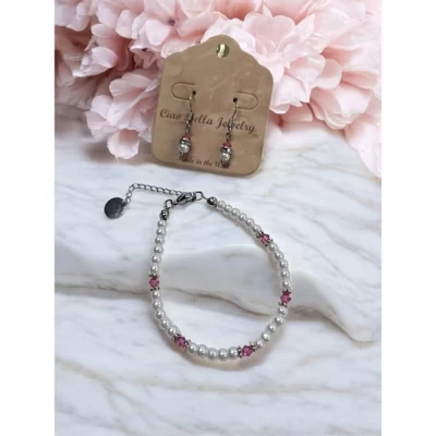Набор Michelle Marie Boutique жемчуг и кристаллы, розовый