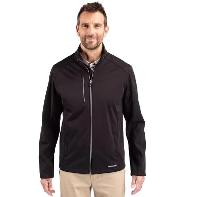 Мужская куртка Evoke Eco Softshell из переработанного материала на молнии черного цвета