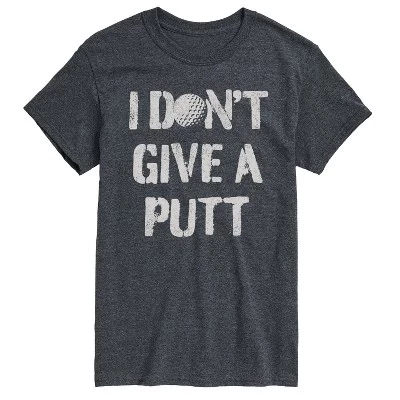 Мужская футболка с коротким рукавом I Dont Give A Putt с графическим рисунком heather charcoal