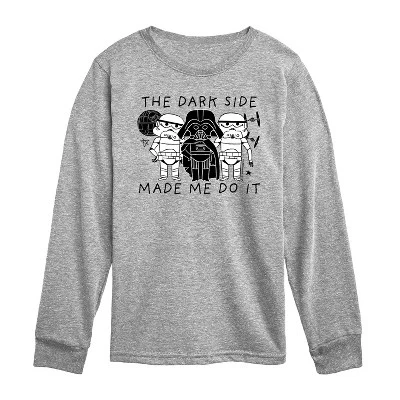 Футболка с длинным рукавом и рисунком The Dark Side Made Me Do It athletic heather