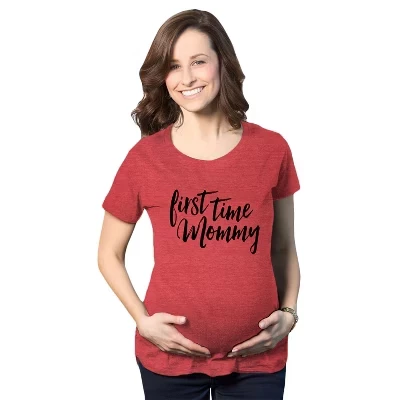Футболка для беременных First Time Mommy Pregnancy, милая футболка с рельефом живота, Будущая мама - Сумасшедшая собака, футболка для беременных, подарок для мамы