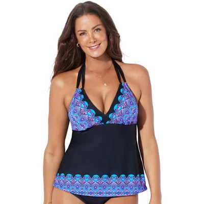 Женский топ-танкини Swimsuits for All Apron, фиеста
