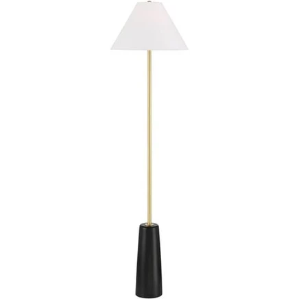 Торшер Possini Euro Design Bamba, 157 см, черный/золотой