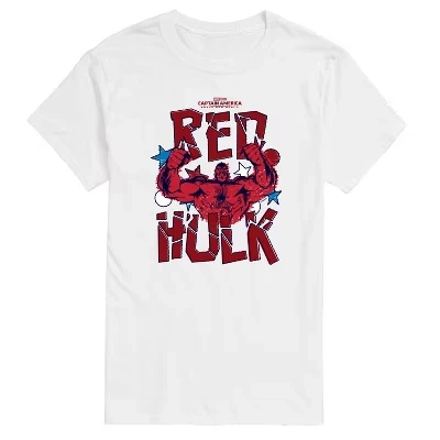 Men's -  - Captain America Scribble Red Hulk Short Sleeve Graphic T-Shirt white