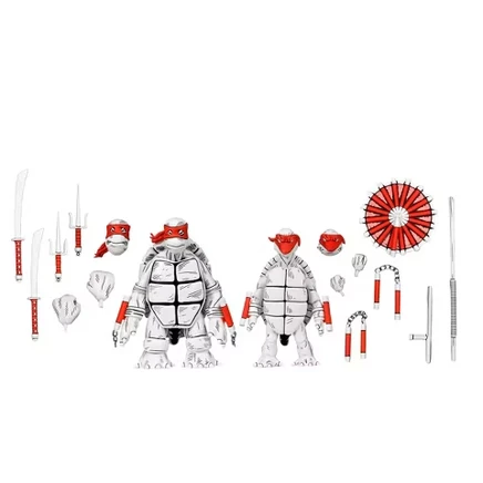 Фигурки Черепашек-ниндзя NECA, 18 см, 2 шт., черно-белые