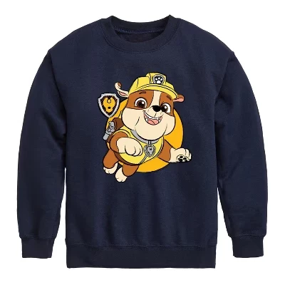 Флисовая толстовка с длинным рукавом для мальчиков - Paw Patrol - Rubble Sketch с графическим рисунком