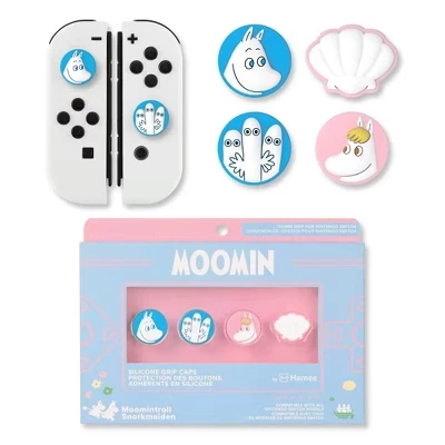 Moomin Controller Grips for Nintendo Switch 1 OLED Switch Lite Soft Anti-Slip Silicone Joystick Cover Thumb Caps moomintroll & snorkmaiden