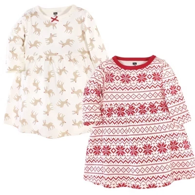 Детские платья с длинными рукавами Hudson 2pk holiday deer