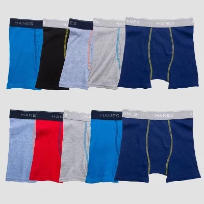Мальчиковые трусы-боксеры Hanes, 10 шт., разные цвета