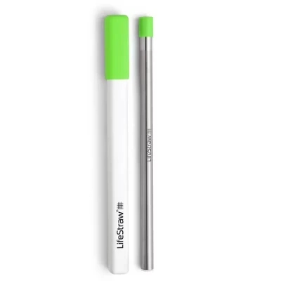Фильтрующая трубка LifeStraw Sip из нержавеющей стали с футляром, васаби