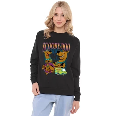 Женская толстовка Scoobydoo Bootleg Crew черного цвета