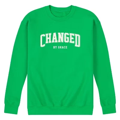 Мужская флисовая толстовка Changed By Grace Collegiate с графическим рисунком зеленого цвета