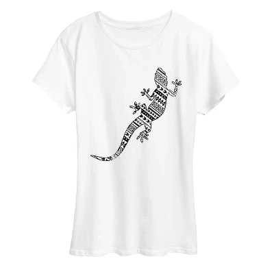 Женская футболка Instant Message Lizard Pattern, белая