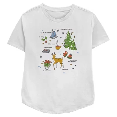 Женская футболка Lost Gods Cute Christmas Items белого цвета
