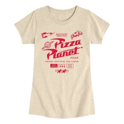 Приталенная футболка из джерси Pizza Planet с коротким рукавом и рисунком birch