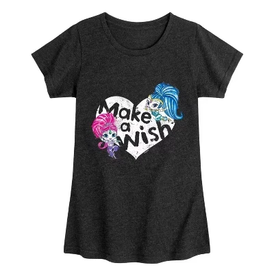 Футболка для девочек Nickelodeon Shimmer & Shine, черная