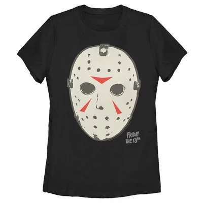 Женская футболка Friday the 13th «Маска», черная