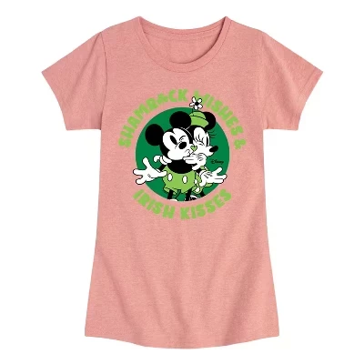 Футболка для девочек Disney Shamrock Wishes, розовая