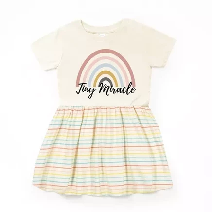 Платье для младенцев The Juniper Shop Tiny Miracle Rainbow, в полоску