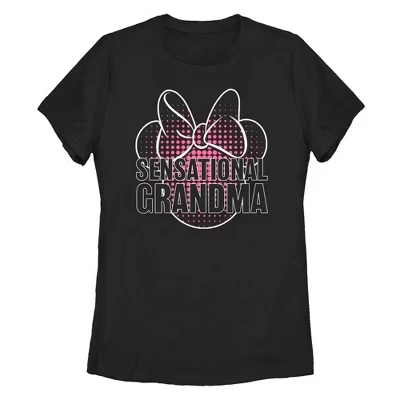 Женская футболка Mickey & Friends Sensational Grandma черного цвета