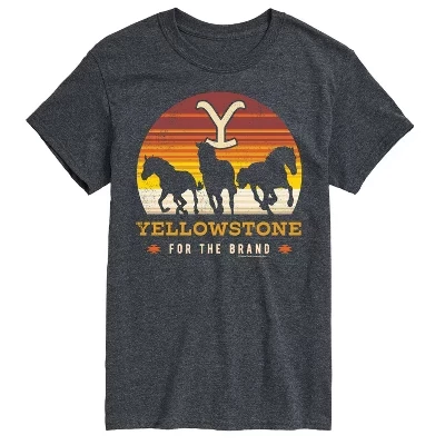 Мужская футболка с коротким рукавом Wild Horses и графическим рисунком heather charcoal