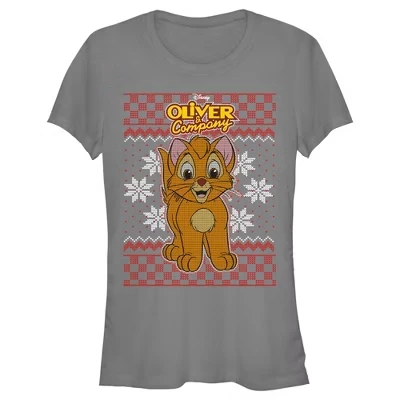 Женская футболка Oliver & Company Christmas Oliver для юниоров, цвет древесного угля