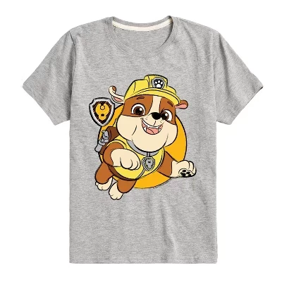Футболка с коротким рукавом Athletic heather для мальчиков - Paw Patrol - Rubble Sketch с графическим рисунком