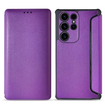 Магнитный чехол-книжка Reiko для Samsung Galaxy S23 Ultra, фиолетовый