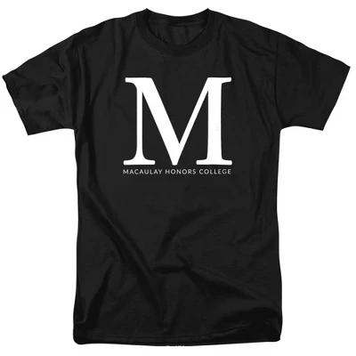 Мужская футболка большого размера Macaulay Honors College черного цвета