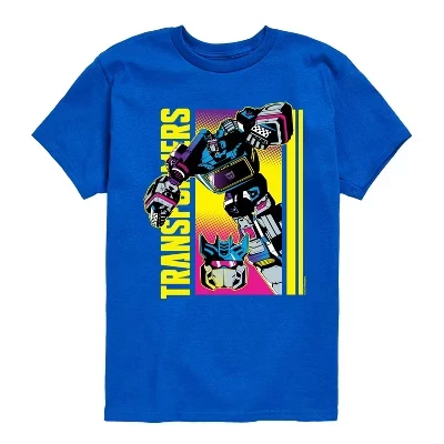 Полутоновая футболка с коротким рукавом и графическим рисунком Soundwave Decepticon королевского синего цвета