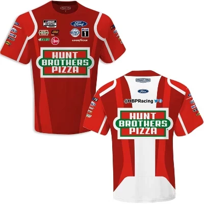 Многоцветная футболка Kevin Harvick 2023 Hunt Brothers Pizza сублимированная униформа Pit Crew