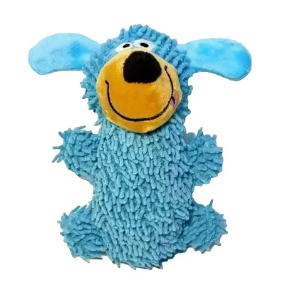 Dog Squeaky Toy, Plush Dog Chew Toys for Interactive Pet Training, Puppy Teething Chewing blue