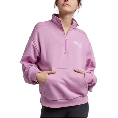 Женская толстовка Reebok на молнии 1/4, розовая