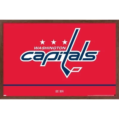 Постер в рамке NHL Washington Capitals, махагоновый