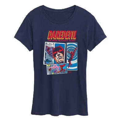 Женская футболка Daredevil Comic Panels, синяя