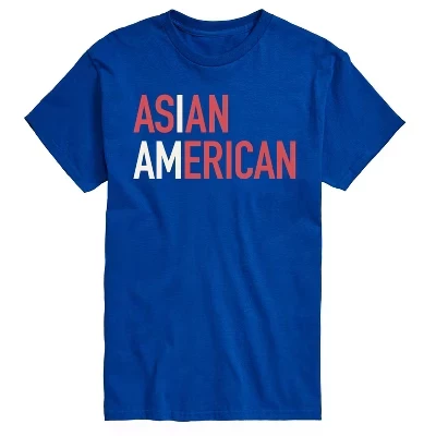 Мужская футболка Instant Message Asian American, синяя