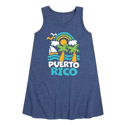Платье для девочек Instant Message Puerto Rico, синее