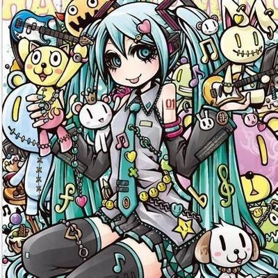 Hatsune Miku - Toys Настенный плакат без рамки Печатает черный комплект зажимов