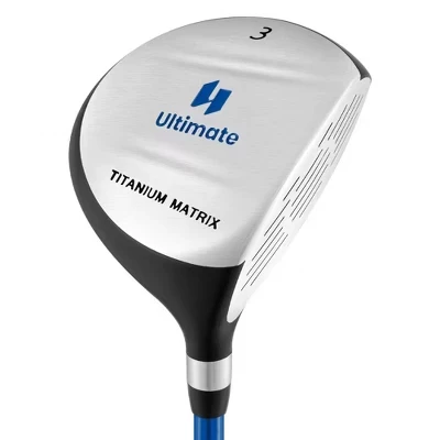 Ultimate 165CC Junior #3 Fairway Wood для детей с оглоблей из стекловолокна и головным убором синего/ розового цвета
