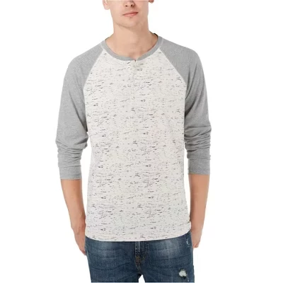 Мужская базовая футболка Henley белого цвета