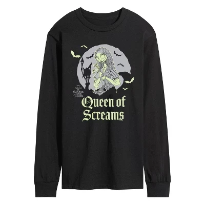 Мужская футболка с длинным рукавом и рисунком Hallo Queen, черная