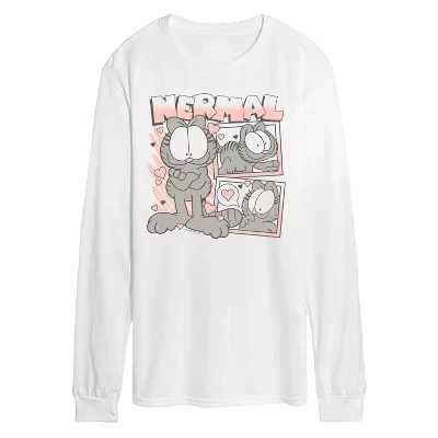 Мужская футболка Nermal Bootleg с длинным рукавом и графическим рисунком, белая