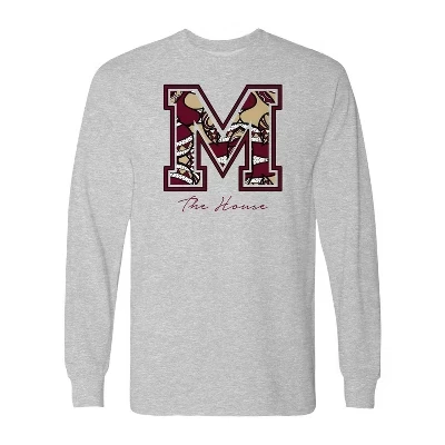 Лонгслив NCAA Morehouse College Maroon Tigers, серый