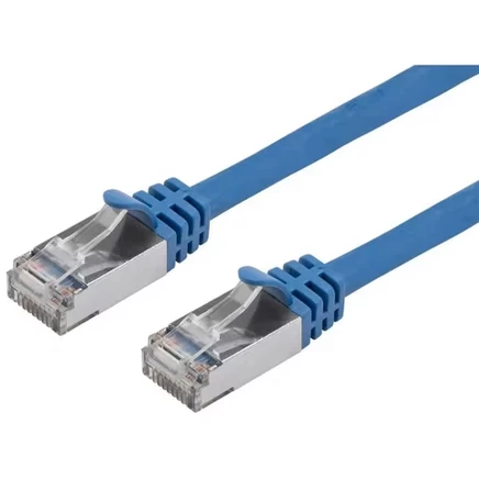 Патч-кабель Cat7 Ethernet - 10 футов - Синий | Сетевой Интернет-кабель - Flexboot RJ45 многожильный 600 МГц S/ FTP CMX Чистый оголенный медный провод 26AWG -