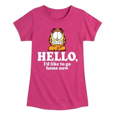 Hello Go Home - Приталенная футболка с коротким рукавом и рисунком цвета Хизер фуксия
